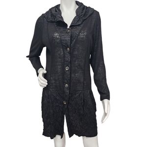 Y&S by Moonlight Black Long Cardigan Size M